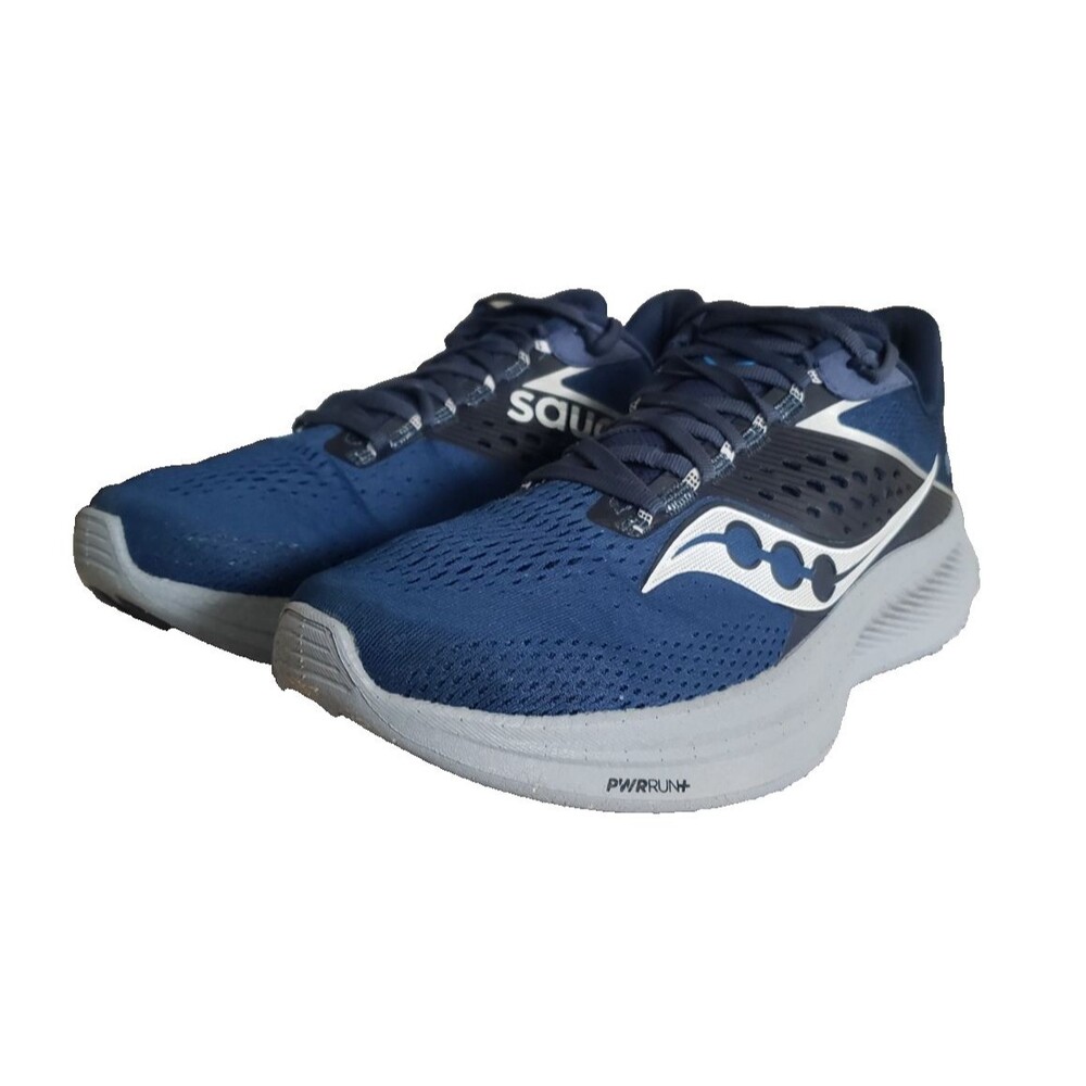 Saucony Men's Size 11 Ride-17 Tide Silver Blue Running Shoes Sneakers S20924-106